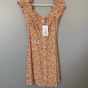 Lilyful Orange Floral Summer Dress
